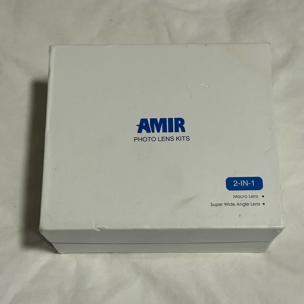 Amir photo clip lens 2 in 1 camera smartphone universal iPhone android wide iPad